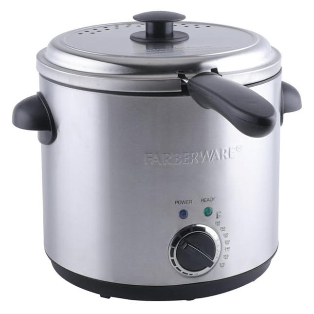 Deep Fryer Round 2Qt Capacity Stainless Steel nq
